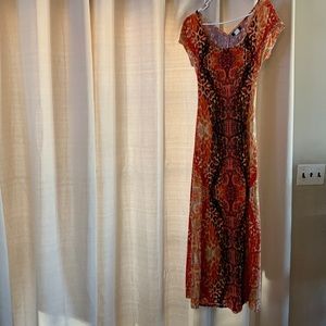 Animal print maxi dress